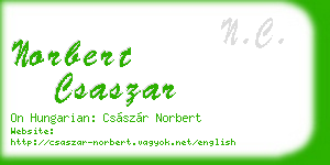 norbert csaszar business card