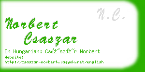 norbert csaszar business card